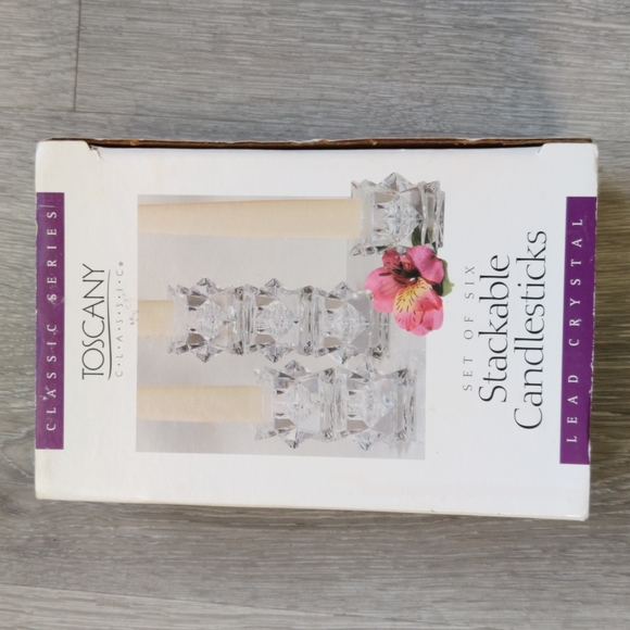 NIB TOSCANY Stackable Candlesticks - Picture 2 of 4